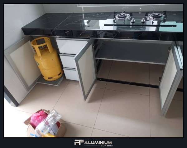 Kitchen Cabinet  Project Taman Bukit Kepayang  Kitchen Cabinet Aluminium Cabinet Seremban, Malaysia, Negeri Sembilan Supplier, Suppliers, Supply, Supplies | PF ALUMINIUM SDN BHD