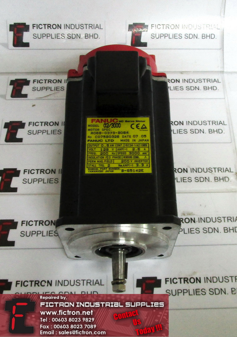 A06B-0373-B064 A06B0373B064 FANUC AC Servo Motor Supply Repair Malaysia Singapore Indonesia USA Thailand