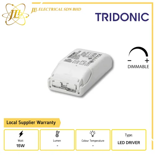 TRIDONIC LCA 15W 180-350MA FLEXC PH-C SR ADV DIMMABLE LED DRIVER FOR SLA DC 87500627