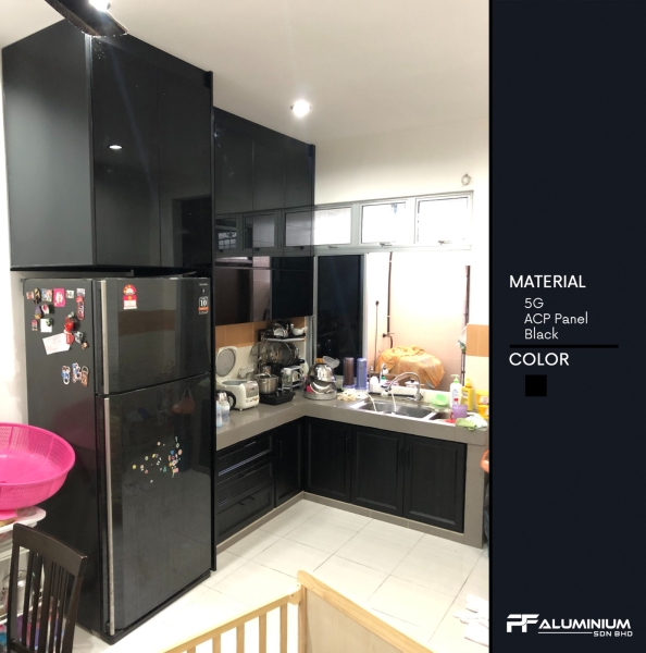 Kitchen Cabinet  Project Taman Bukit Galena Kitchen Cabinet Aluminium Cabinet Seremban, Malaysia, Negeri Sembilan Supplier, Suppliers, Supply, Supplies | PF ALUMINIUM SDN BHD