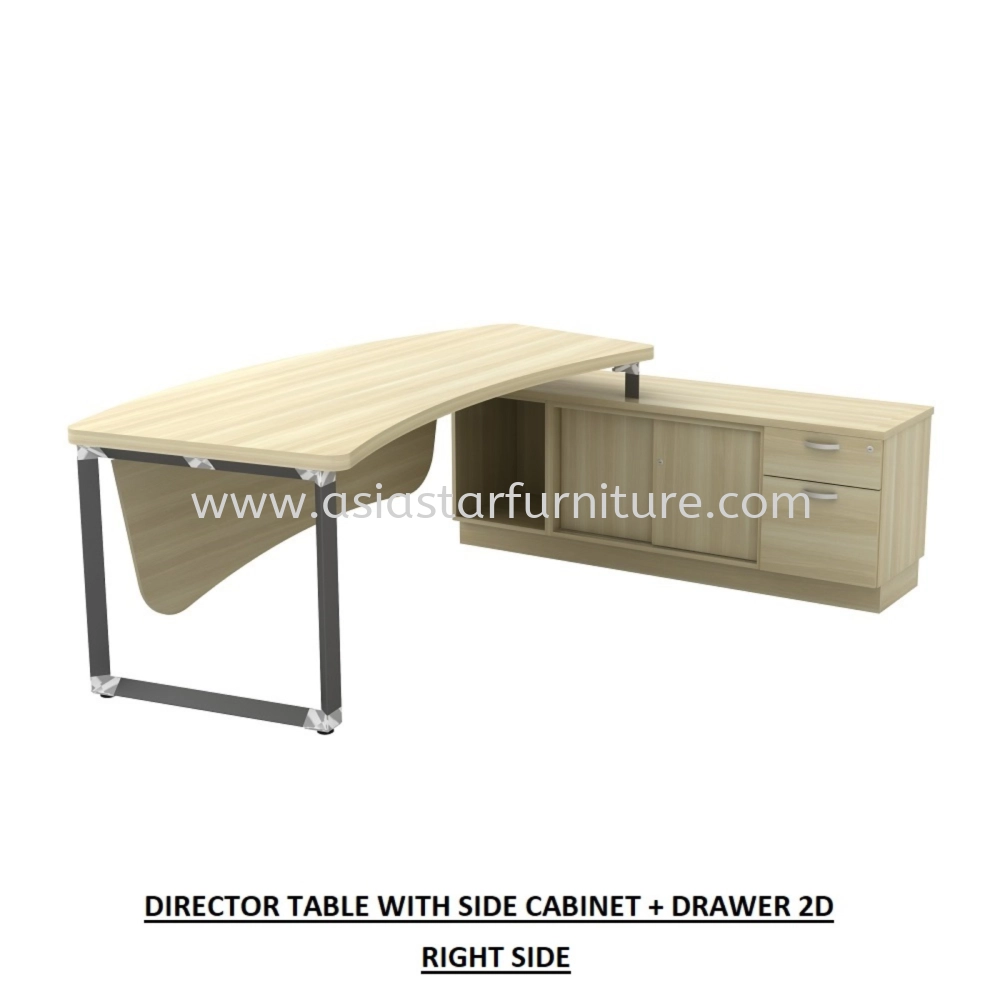 PYRAMID EXECUTIVE DIRECTOR OFFICE TABLE WITH SIDE CABINET + DRAWER & CABINET SET