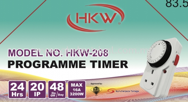 Hkw 24hour 13a Plug In Timer (sirim) HKW Kuala Lumpur (KL), Malaysia Supply, Supplier | G&H Electrical Trading Sdn Bhd
