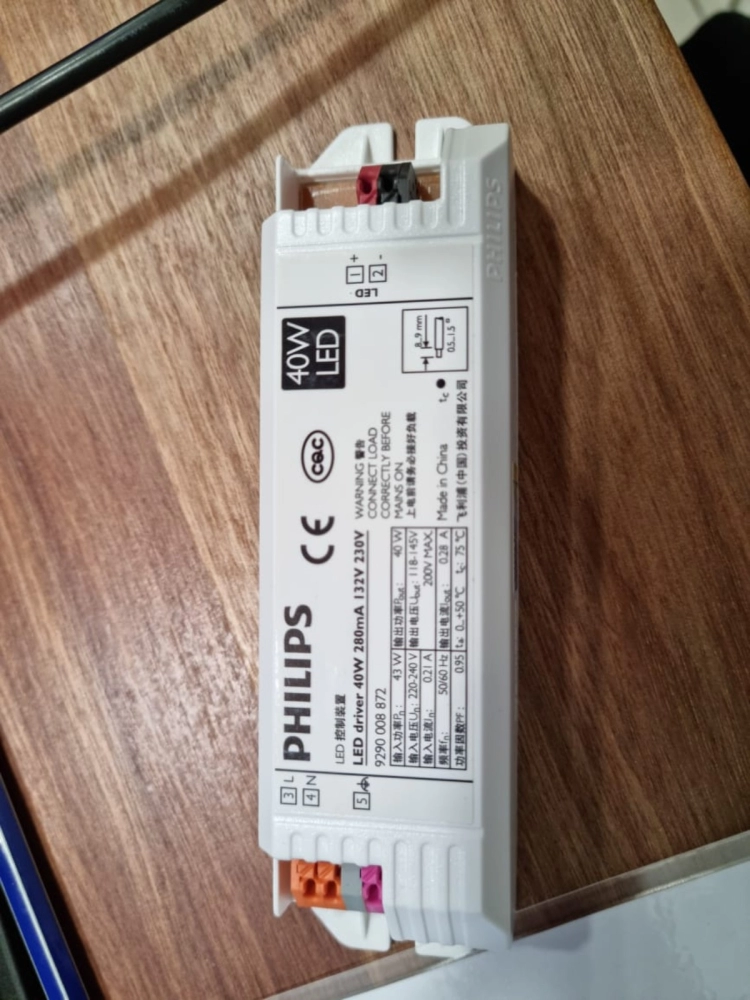 PHILIPS CERTADRIVE 40W 280MA 132V 230V LED DRIVER 929000887280