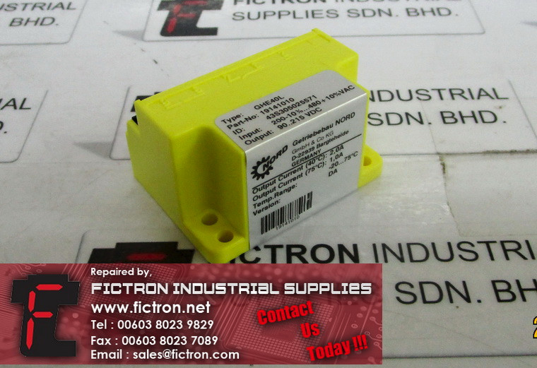 GHE40L NORD Brake Rectifier Supply Malaysia Singapore Indonesia USA Thailand