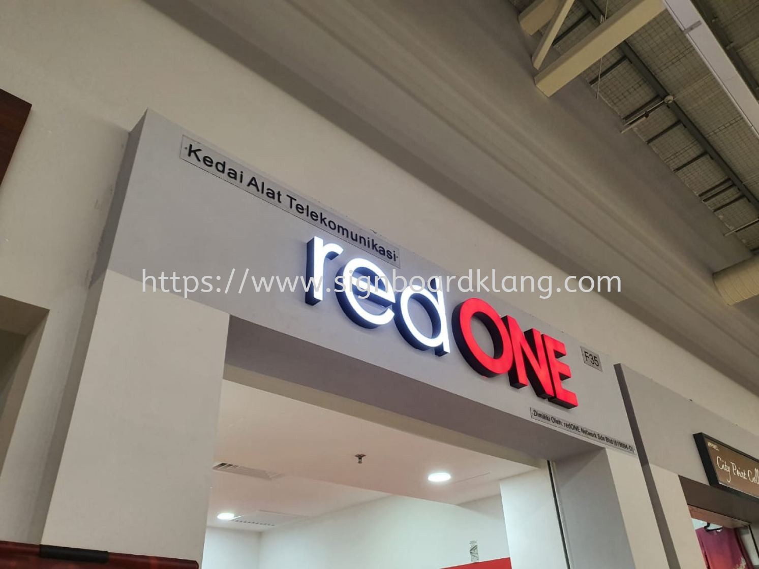 SHOPPING MALL INDOOR 3D BOX UP LETTERING SIGNBOARD SPECIALIST AT PETALING JAYA (PJ) - RED ONE