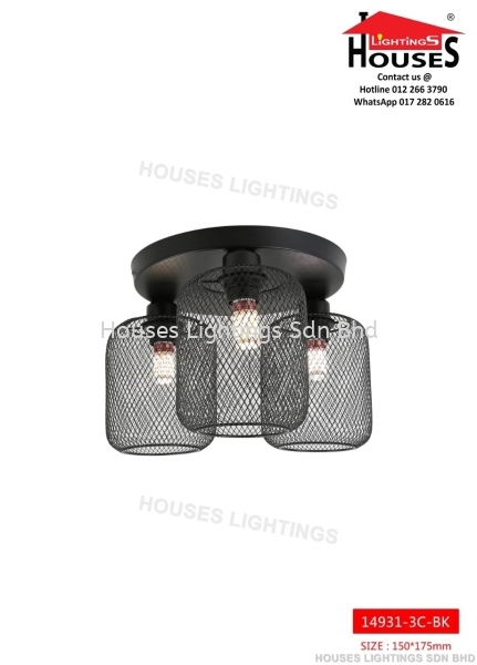 CEILING 14931-3C BK Ceiling Light Ceiling Light Selangor, Malaysia, Kuala Lumpur (KL), Puchong Supplier, Suppliers, Supply, Supplies | Houses Lightings Sdn Bhd