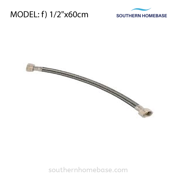 BATHROOM STAINLESS STEEL FLEXIBLE HOSE ELITE F) 1/2" X 60 CM Bathroom Johor Bahru (JB) Supplier, Supply | Southern Homebase Sdn Bhd