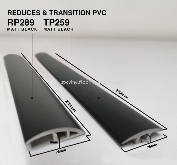 RP289 & TP259 Matt Black REDUCES & TRANSITION PVC PROFILE PVC Malaysia, Penang Supplier, Suppliers, Supply, Supplies | GH SUCCESS (M) SDN BHD