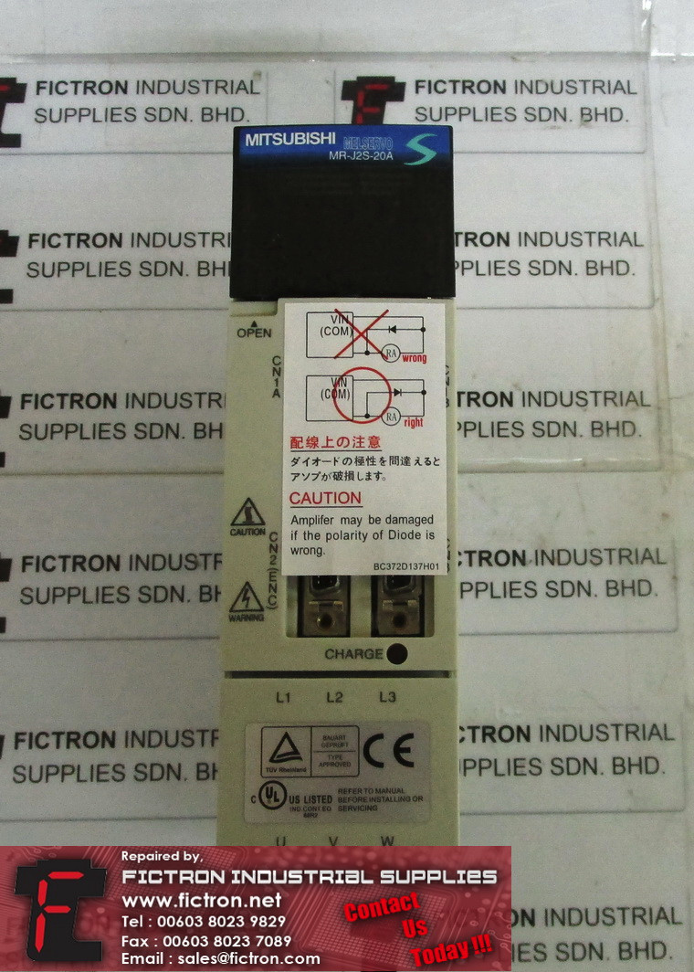 MR-J2S-20A MRJ2S20A MITSUBISHI AC Servo Drive Supply Repair Malaysia Singapore Indonesia USA Thailand