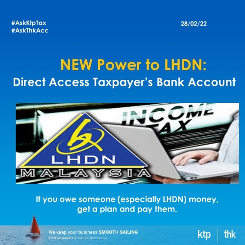 Can LHDN access your bank account?