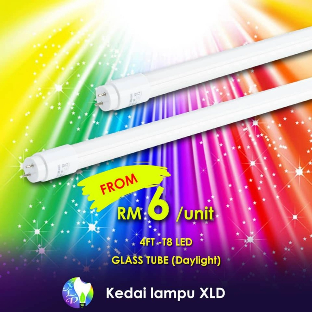 4FT - Tiub LED Kaca (Siang)