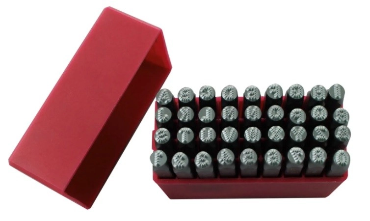  875-4783 - RS PRO 36 Piece Engraving Letter Punch Set, (27 Pieces x Capital A → Z English Letter Dot Steel Stamp, 9 Pieces