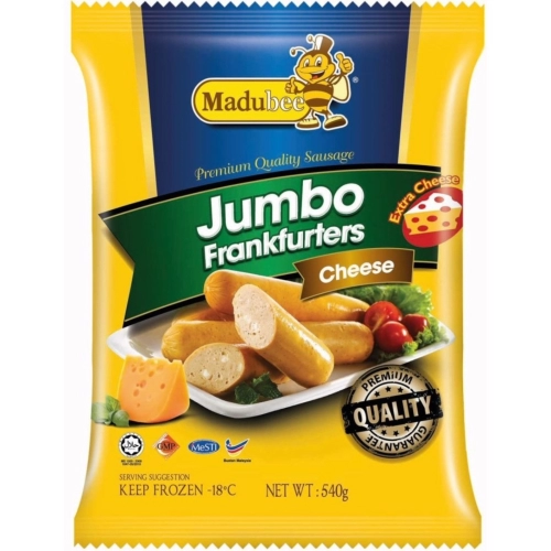 Madubee Jumbo Frankfurters Cheese 540g