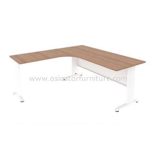 JOY 5 FEET L-SHAPE OFFICE TABLE WITH STEEL LEG