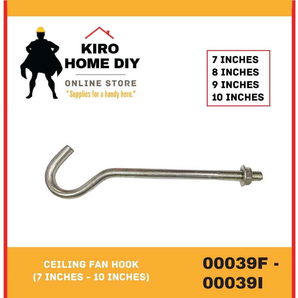 Ceiling Fan Hook (7 Inches - 10 Inches) - 00039F/ 00039G/ 00039H/ 00039I