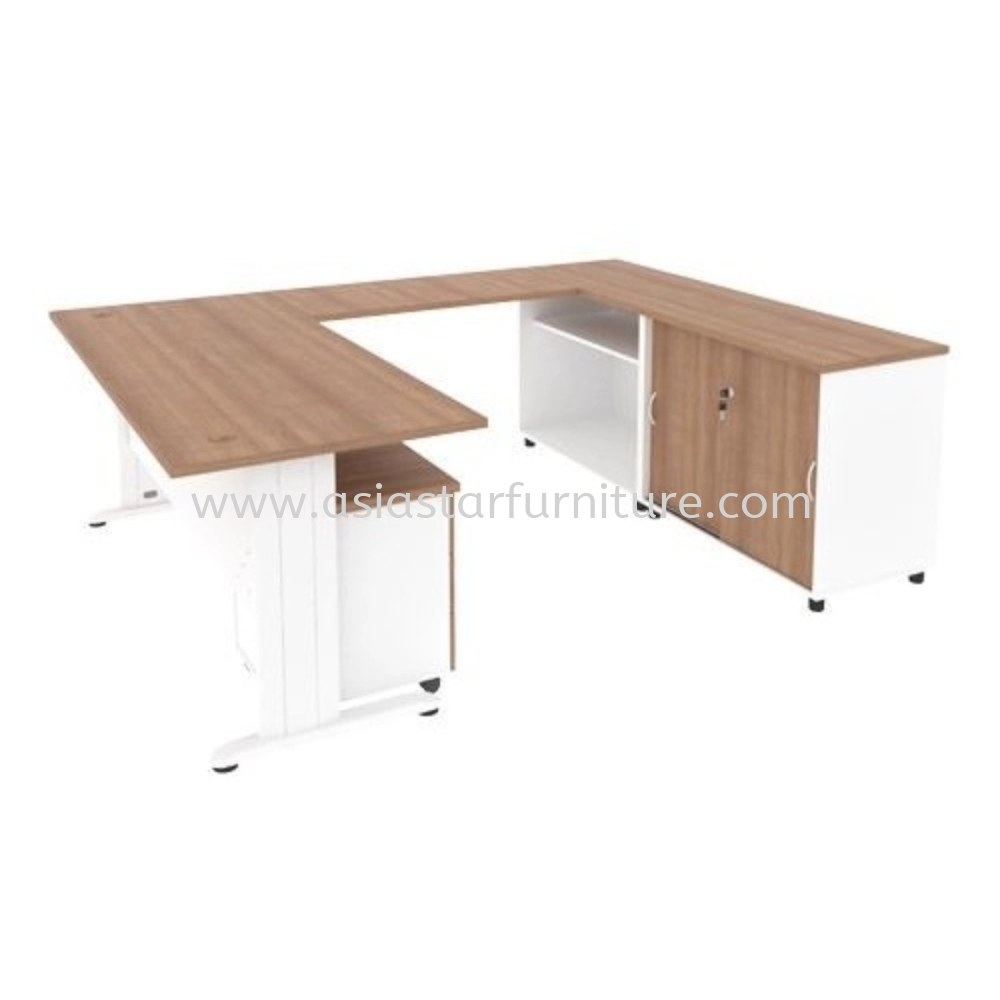 JOY U-SHAPE EXECUTIVE WRITING OFFICE TABLE WITH CABINET SET JOY-1875