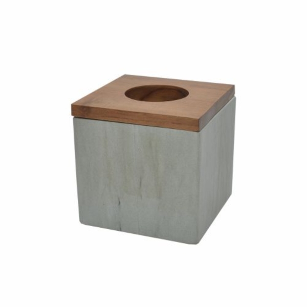 Tissue Box_Green Zeolite combination with Teak Wood