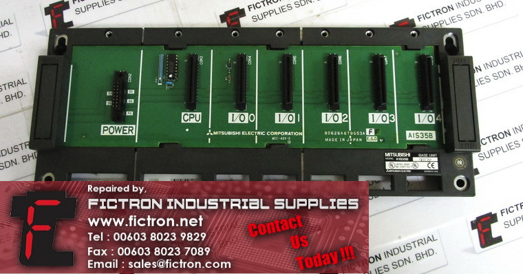 A1S35B MITSUBISHI ELECTRIC PLC Base Unit Supply Repair Malaysia Singapore Indonesia USA Thailand Australia