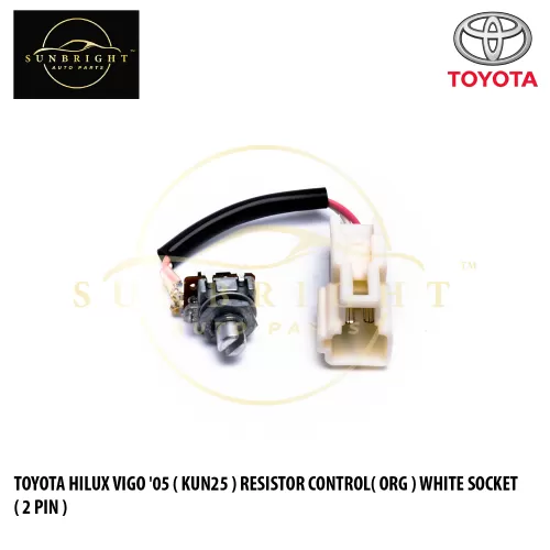 RESCTHIL05O - TOYOTA HILUX VIGO '05 ( KUN25 ) RESISTOR CONTROL( ORG ) WHITE SOCKET ( 2 PIN )