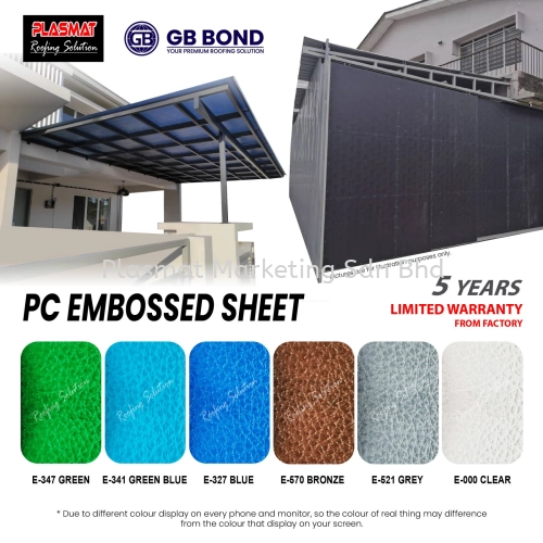 Polycarbonate Roofing / Awning Embossed Sheet