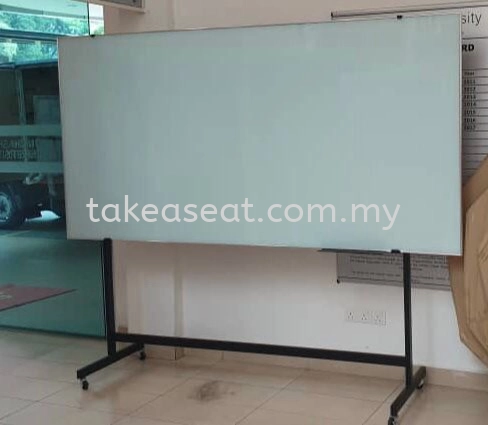 Mobile Magnetic Glass Whiteboard 