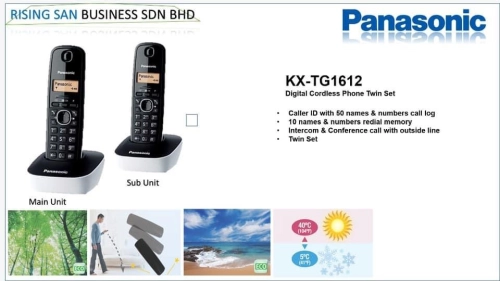 PANASONIC KX-TG1612 DIGITAL CORDLESS PHONE TWIN SET