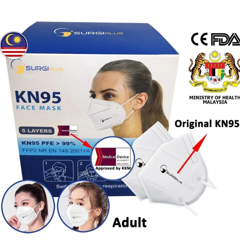 【Surgiplus】Medical KN95 5 layers 1pc【Individual Packing】Order 50pcs Come with Original Box!!