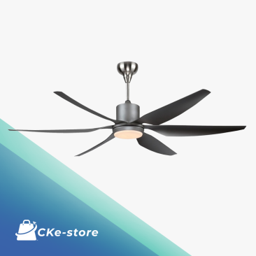 Boxham 56"/66" Asti-L Motor Ceiling Fan with Light/DC Motor Kipas Ceiling - FU-002 Metallic Silver