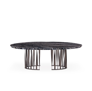 Kuma-E | Oval Marble Dining Table