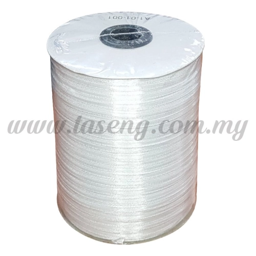 0.3cm Satin Ribbon2 White (RB2-W)