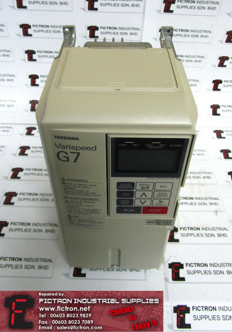 CIMR-G7A22P2 CIMRG7A22P2 YASKAWA Inverter Supply Repair Malaysia Singapore Indonesia USA Thailand