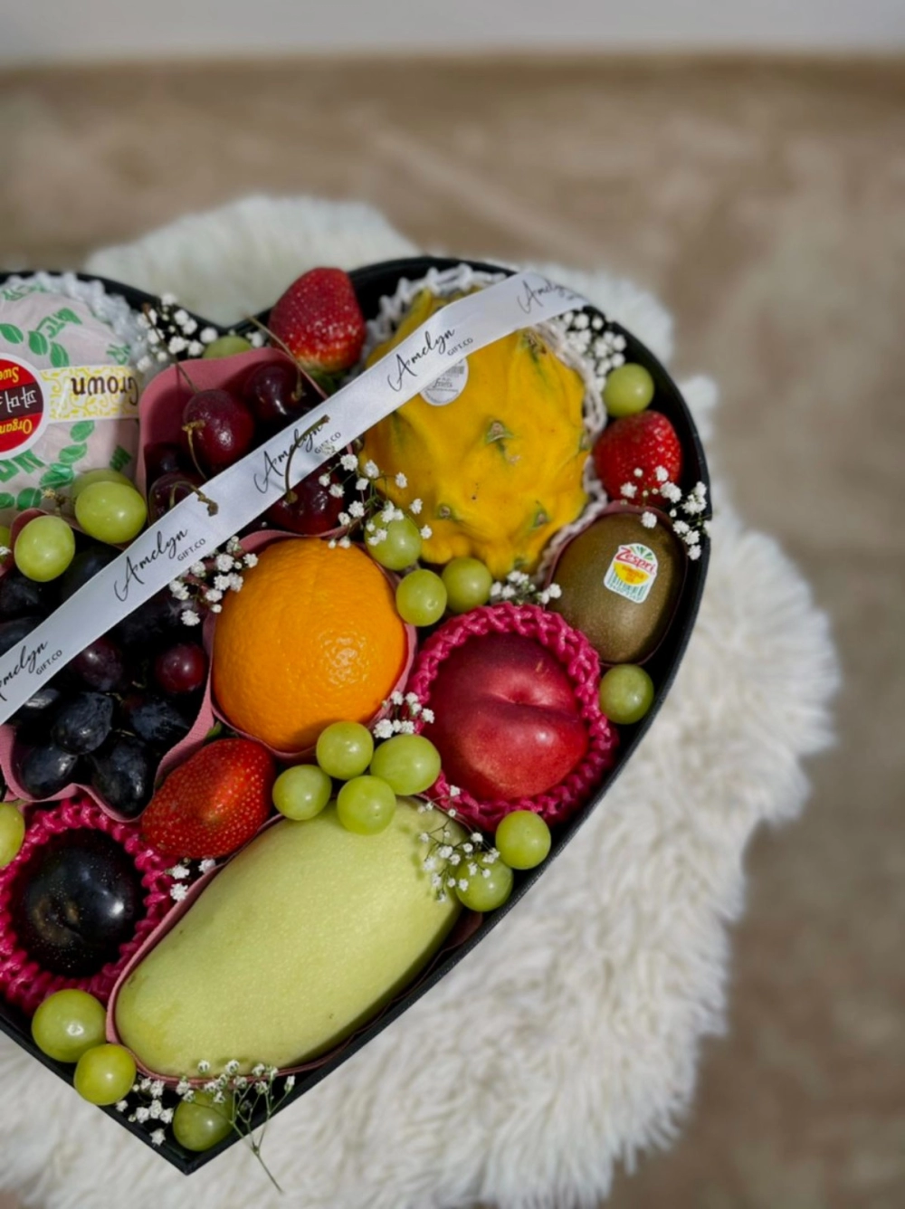 Heart Shape Premium Fruits Box 