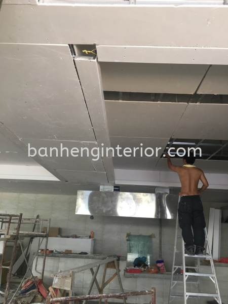 Ceiling work Shop Lot Work In Progress  Johor Bahru (JB), Johor, Skudai Service, Renovation, Construction | Ban Heng Interior Design Sdn Bhd