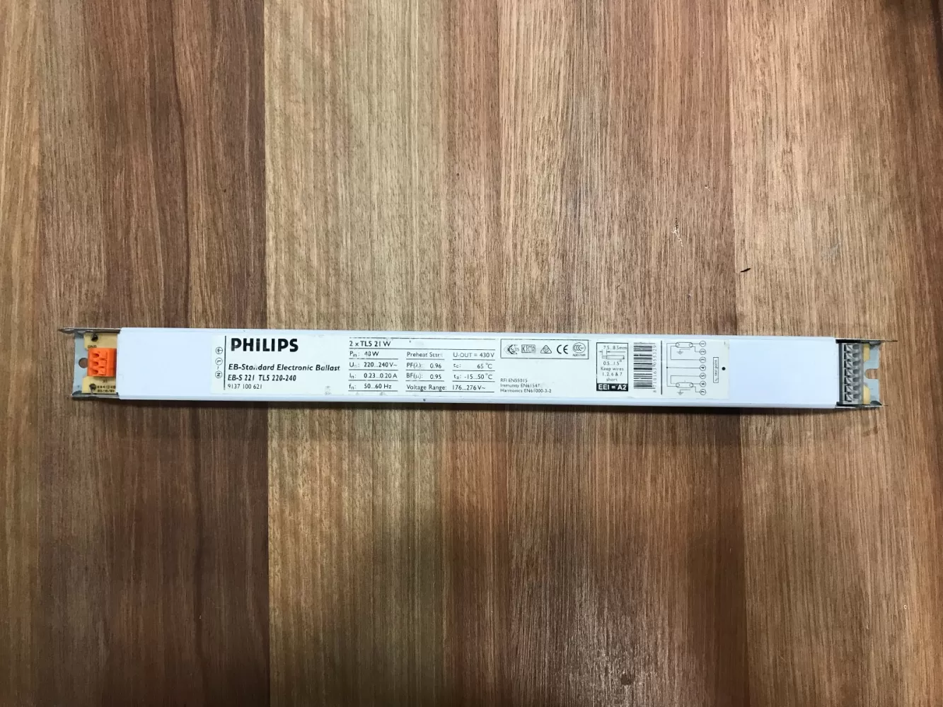 PHILIPS EB-S 221 TL5 220-240V 50/60HZ ELECTRONIC BALLAST 9137100621