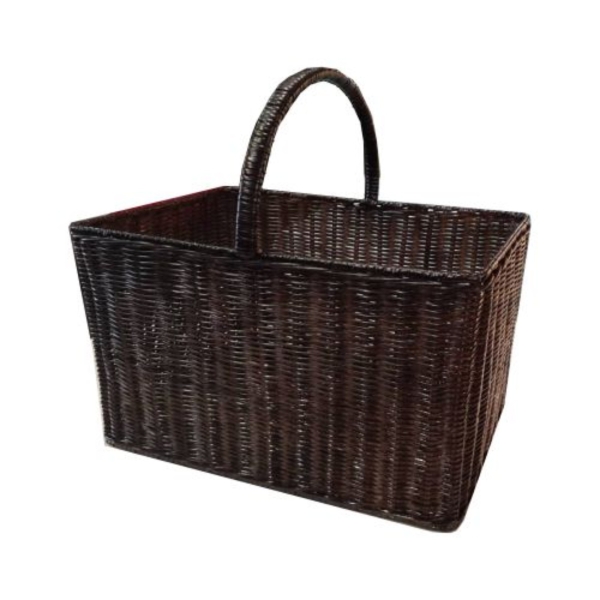 Rattan Carry Basket Es - 30 x 20 x H35cm - Curved Handle