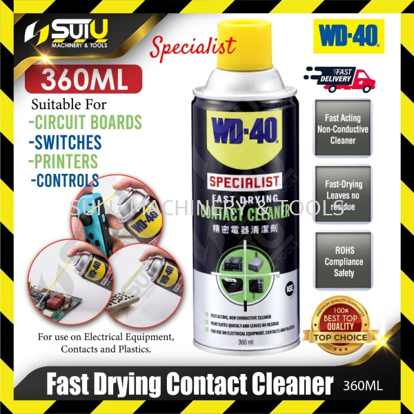 WD-40 360ML Specialist Fast Drying Contact Cleaner WD-40 Series Accessories Kuala Lumpur (KL), Malaysia, Selangor, Setapak Supplier, Suppliers, Supply, Supplies | Sui U Machinery & Tools (M) Sdn Bhd