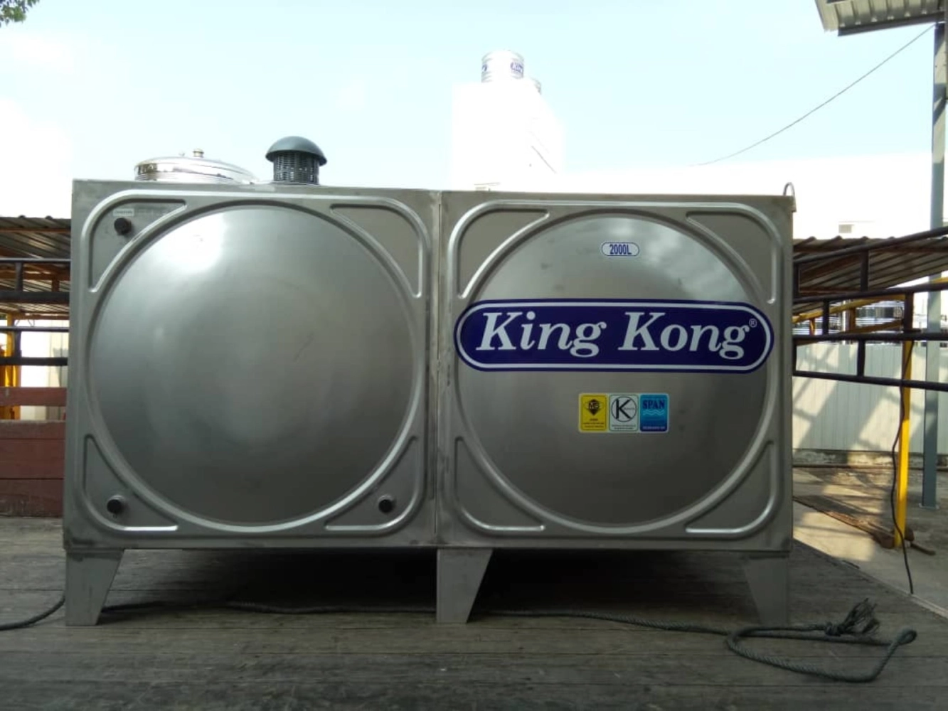 King Kong Stainless Steel (304-BA) SQ Series Water Tank Vertical With Stand (FREE Brass Float Valve)