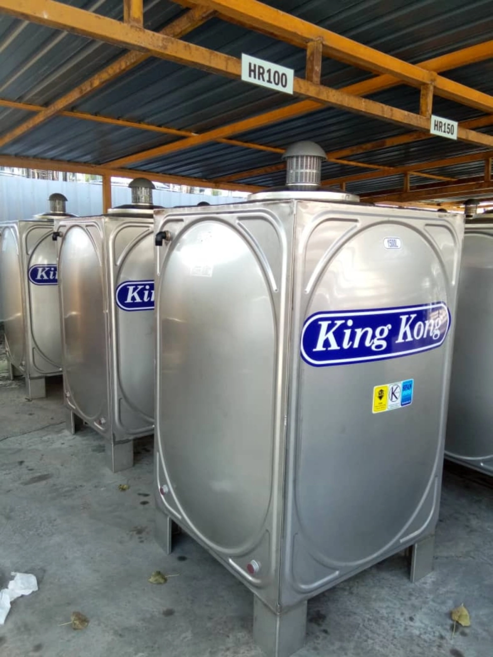 King Kong Stainless Steel (304-BA) SQ Series Water Tank Vertical With Stand (FREE Brass Float Valve)