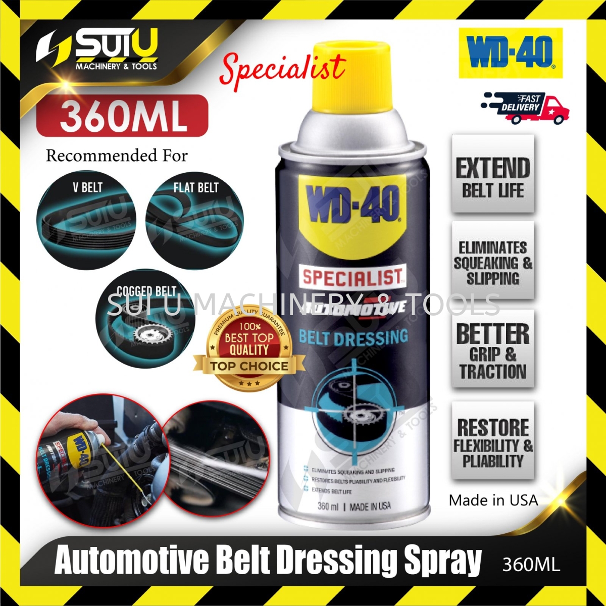 WD-40 360ML Specialist Automotive Belt Dressing Spray WD-40 Series  Accessories Kuala Lumpur (KL), Malaysia