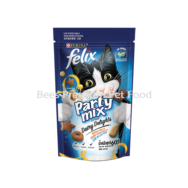 Purina Felix Party Mix Dairy Delight 60g Cat Treats & Snacks Selangor, Malaysia, Kuala Lumpur (KL), Petaling Jaya (PJ) Supplier, Suppliers, Supply, Supplies | Bees Pets Global Supply Sdn. Bhd.