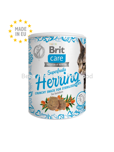 Brit Care Superfruits Herring with Sea Buckthorn Cat Treats & Snacks Selangor, Malaysia, Kuala Lumpur (KL), Petaling Jaya (PJ) Supplier, Suppliers, Supply, Supplies | Bees Pets Global Supply Sdn. Bhd.