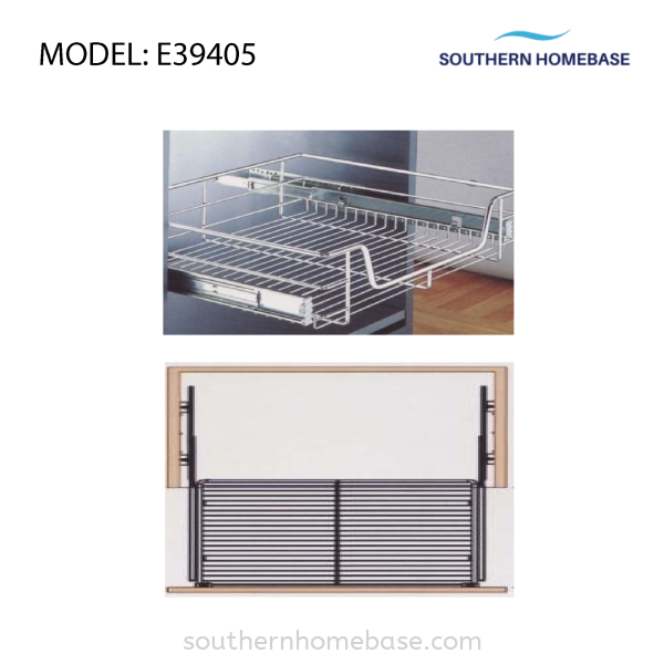 KITCHEN #304 STAINLESS STEEL DRAWER BASKET DOOR HINGE PULL OUT ELITE E39405 Kitchen Johor Bahru (JB) Supplier, Supply | Southern Homebase Sdn Bhd