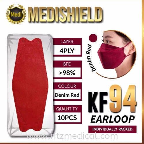 KF94 Facemask, MDA Approved,  Medical Grade 4 Ply, Medisheild, Box-20