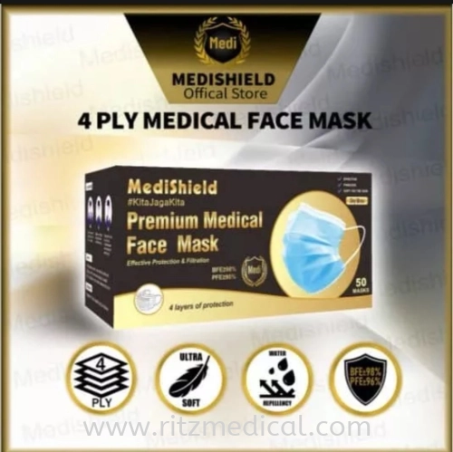 KF94 Facemask, MDA Approved,  Medical Grade 4 Ply, Medisheild, Box-20