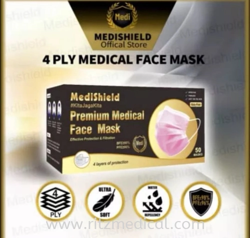 KF94 Facemask, MDA Approved,  Medical Grade 4 Ply, Medisheild, Box-20