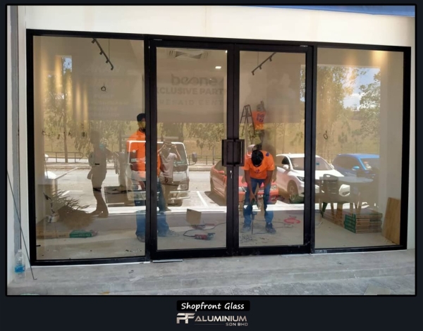 Shopfront Glass Tempered Glass Seremban, Malaysia, Negeri Sembilan Supplier, Suppliers, Supply, Supplies | PF ALUMINIUM SDN BHD