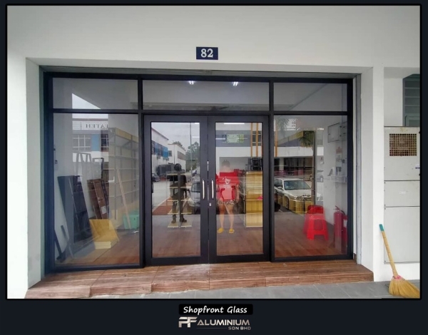 Shopfront Glass Tempered Glass Seremban, Malaysia, Negeri Sembilan Supplier, Suppliers, Supply, Supplies | PF ALUMINIUM SDN BHD