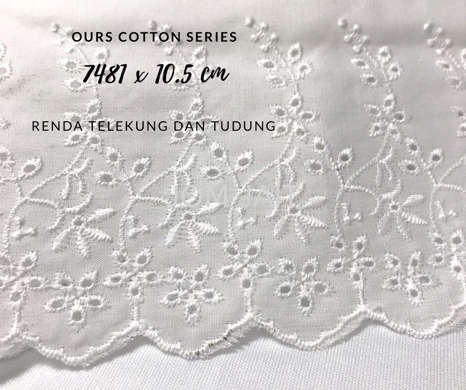 Lace Cotton 7481 x 10.5cm Cotton lace Laces Malaysia, Kedah, Alor