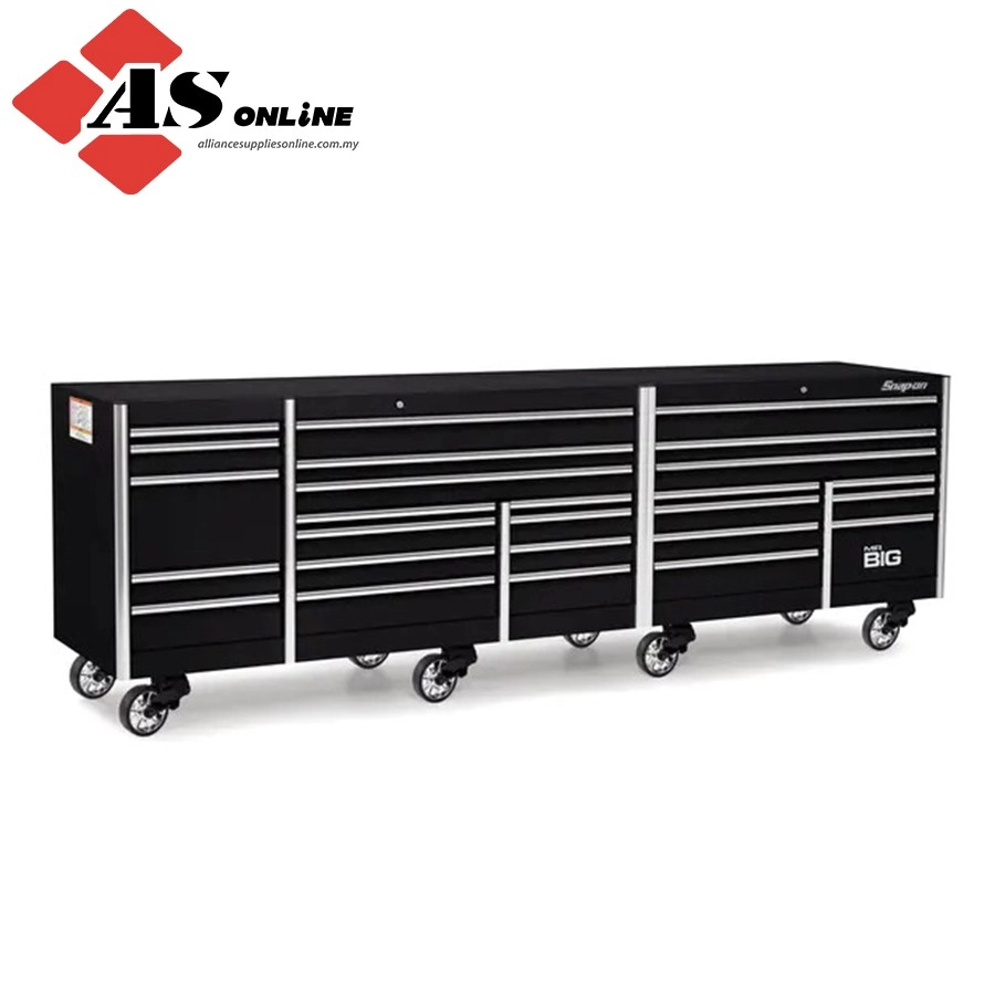 SNAP-ON 144" 26 Drawer Five Bank EPIQ Series Roll Cab with PowerDrawer (Gloss Black) / Model: KEXP725D0PC