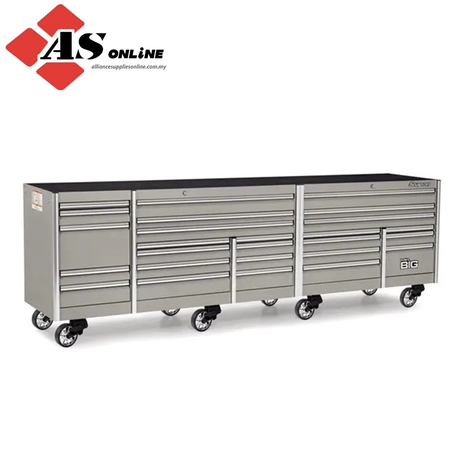 SNAP-ON 144" 26 Drawer Five Bank EPIQ Series Roll Cab with PowerDrawer (Arctic Silver) / Model: KEXP725D0PKS